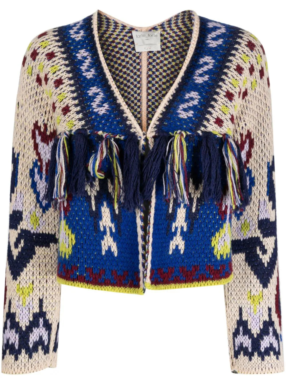 Cardigan shop with tassels