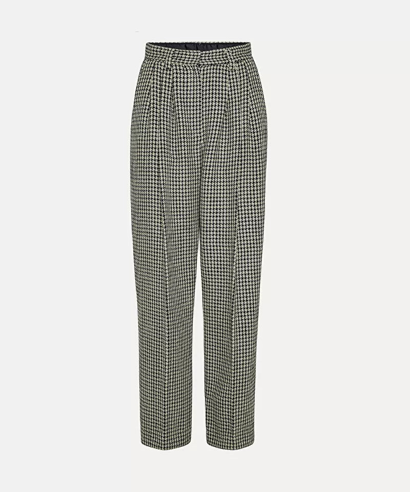 PIED DE POULE FORMAL PANTS in black