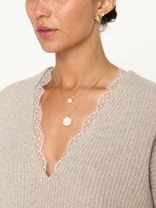 Ava Lace V-Neck Sweater