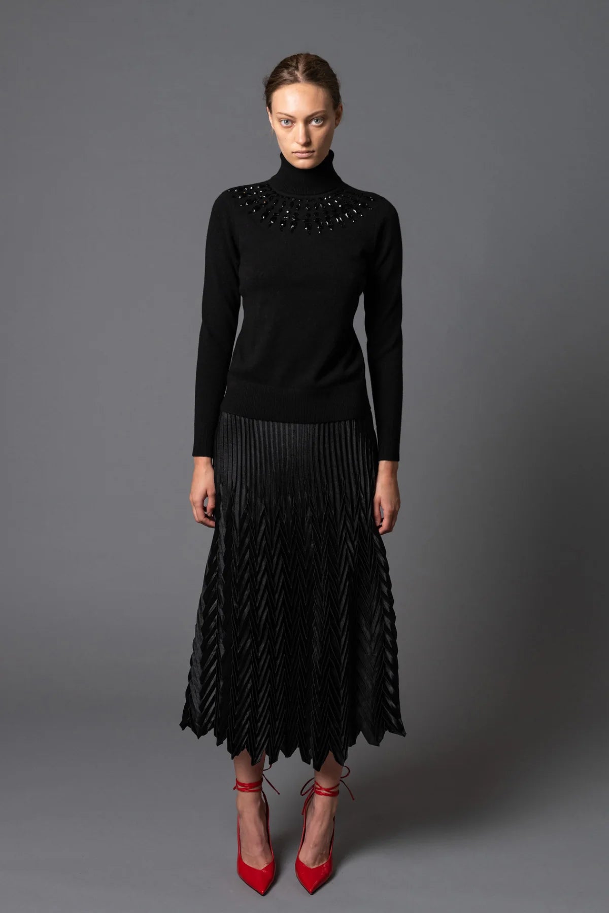 Origami Double Pleated Skirt Misfit Bazaar