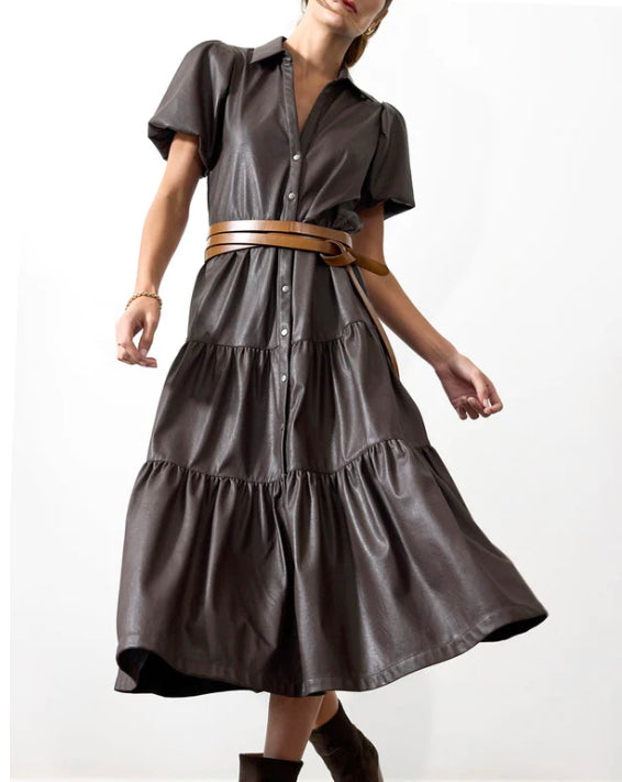 Havana Vegan Leather Dress