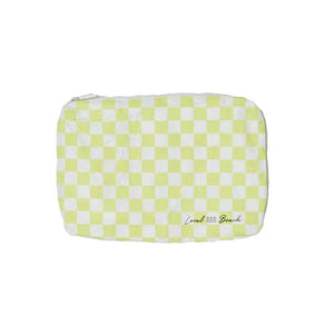 Yellow Checker Water Resistant Pouch