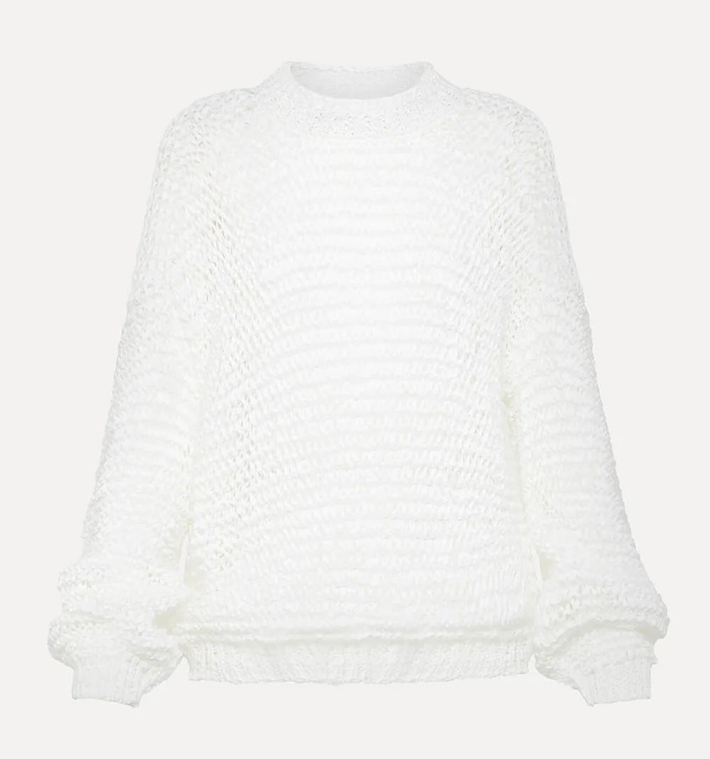 Round Neck Sweater Chamois Yarn