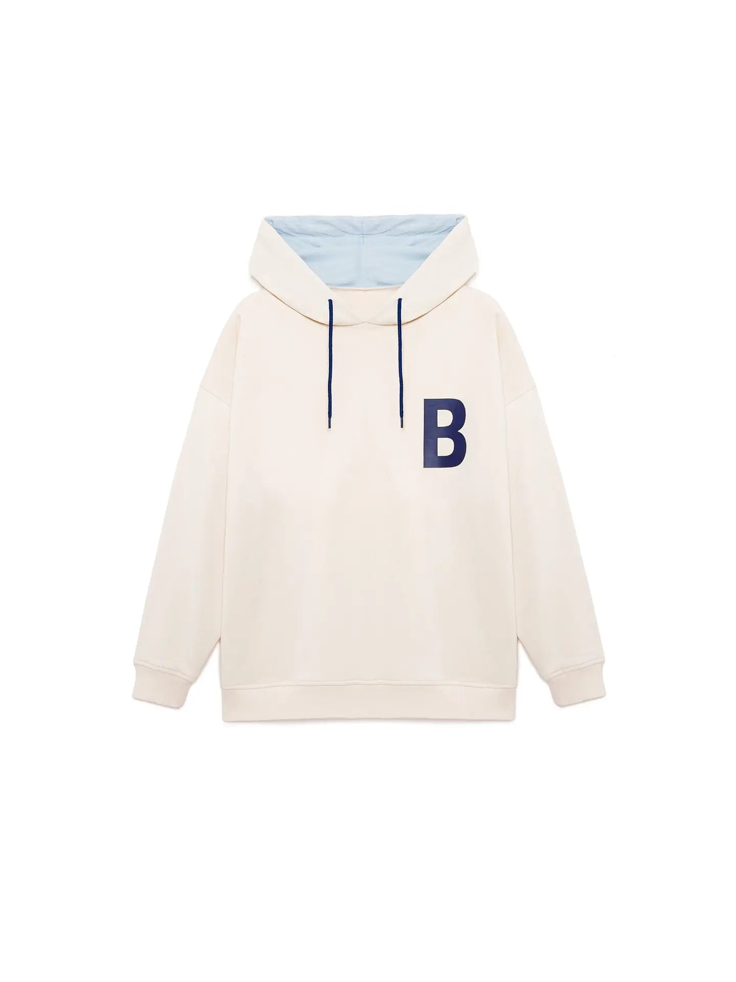 Letter Printed "B" Oversized Hoody