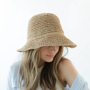 Sal Crochet Bucket Hat - Natural