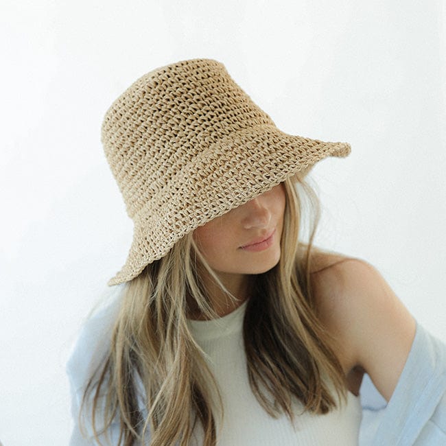 Sal Crochet Bucket Hat - Natural