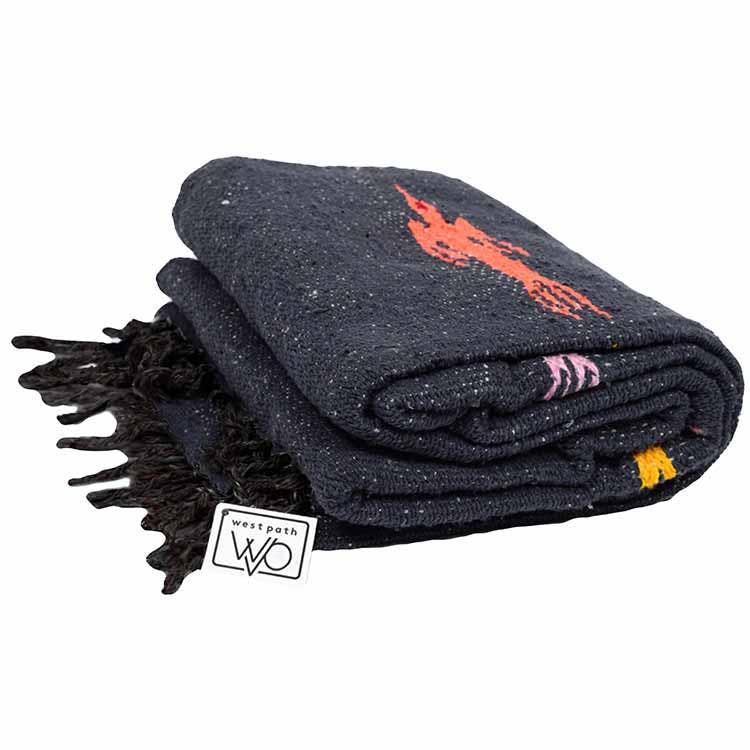 Charcoal Thunderbird Baja Blanket in Black