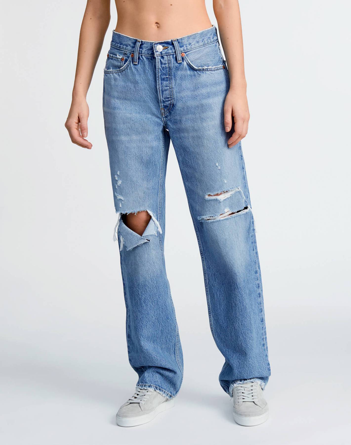 90s Comfy Jean in Sunfaded Destroy