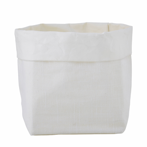 Washable Paper Holder in White Linen