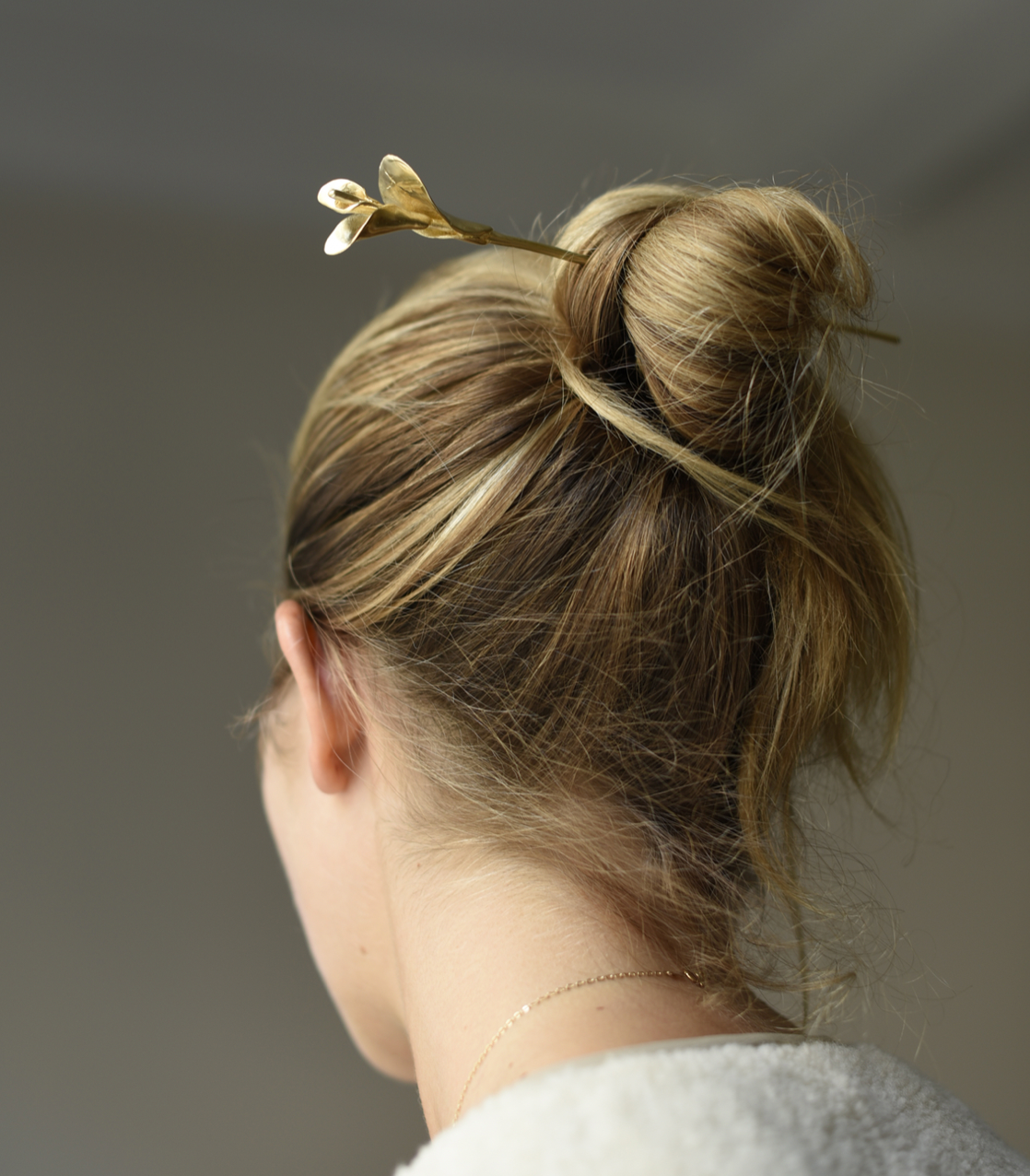 Brass Flower Hair Pin