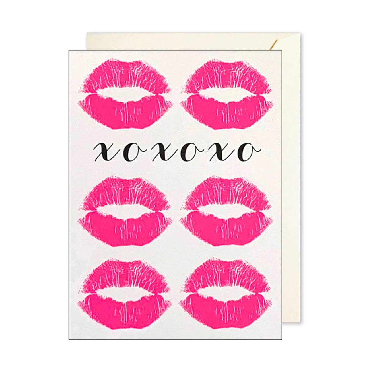 Xoxo Pink Kiss Enclosure Card