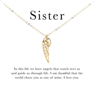 Sister Angel Wing Necklace